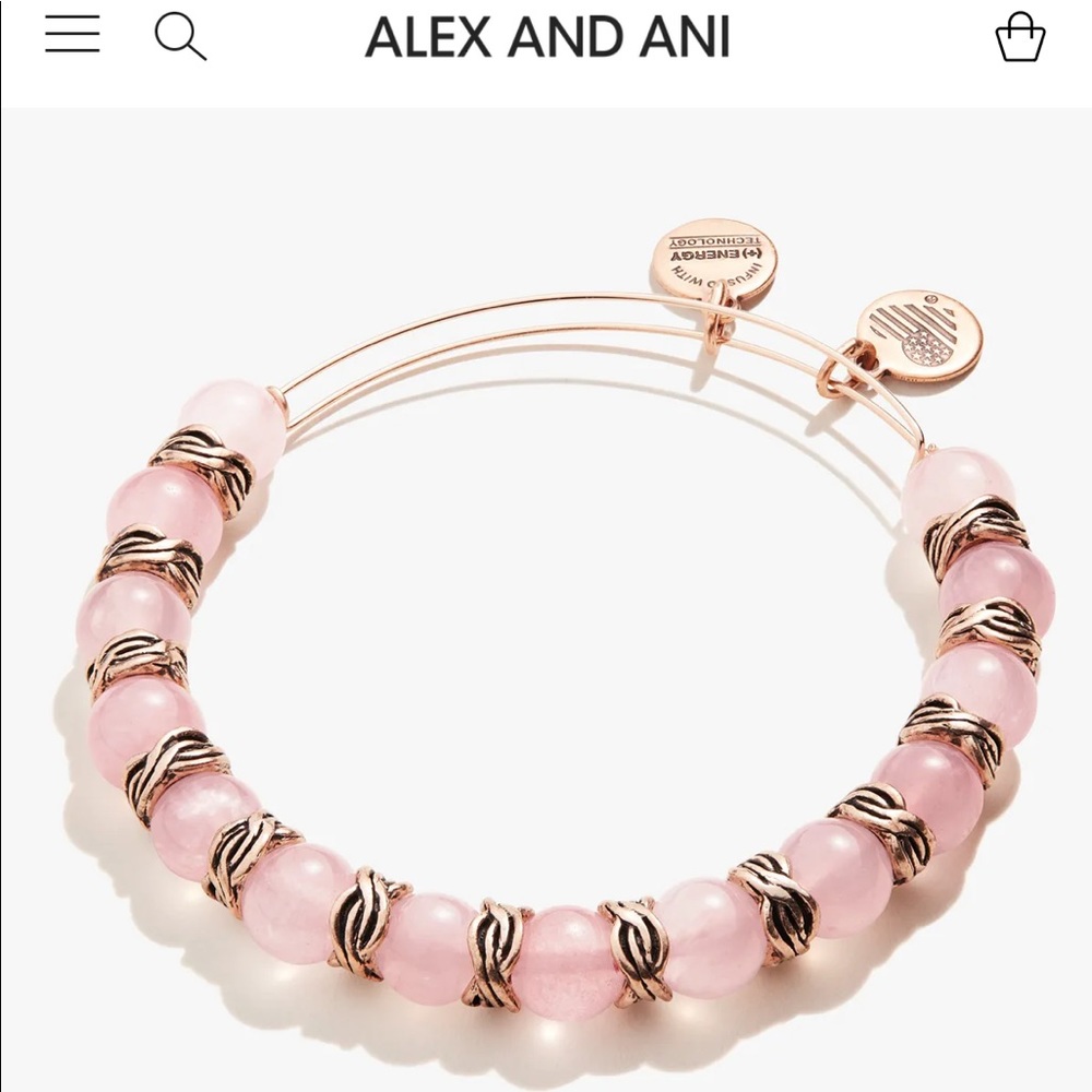 Alex and Ani rose quarts bangle